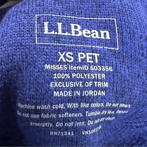Women's Blue L.L. Bean Snap T Pullover Better Sweater Fleece Jacket - Picture 8 of 8